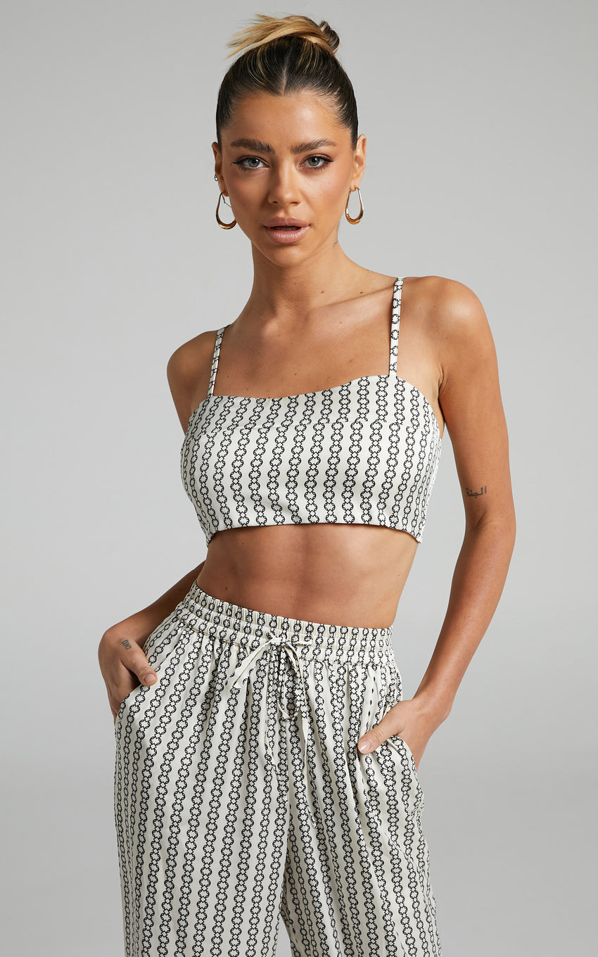 Rosetti Top - Bralette Top in Chain Print