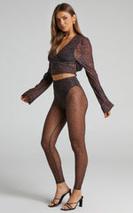 Kerensa Leggings - High Waist Mesh Leggngs in Winter Wild